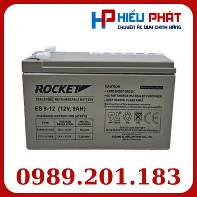 Bình Ắc Quy Rocket ES 9-12 (12V-9Ah)