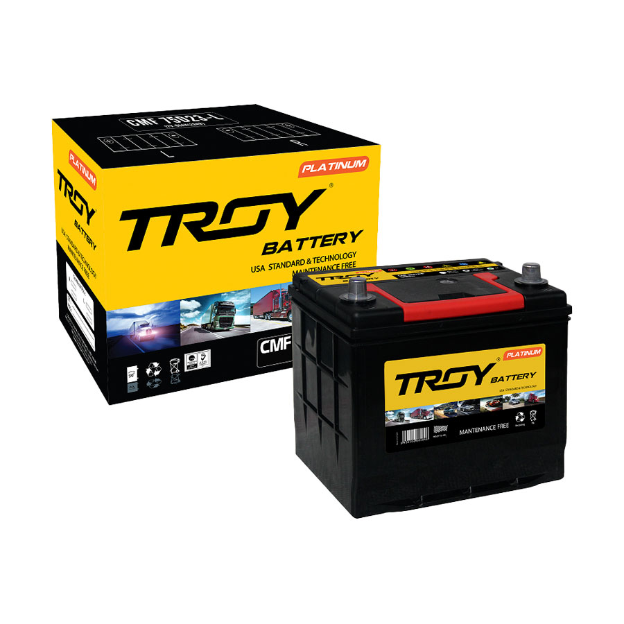 Ắc quy Troy 75D23L 12V 65Ah - Công nghệ USA, Bán Chạy tại Acquycaocap