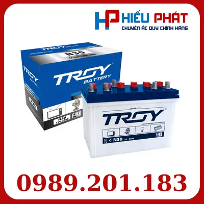 Bình Ắc Quy Troy N30-5 Cọc 12V-30Ah