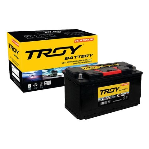 Ắc quy Troy DIN90L 12V 90AH chính hãng, giá bán tốt nhất - Acquycaocap