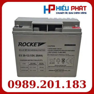 Bình Ắc Quy Rocket ES 20-12 (12V-20Ah)