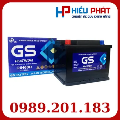 Bình Ắc Quy GS MF DIN60R 12V-60Ah