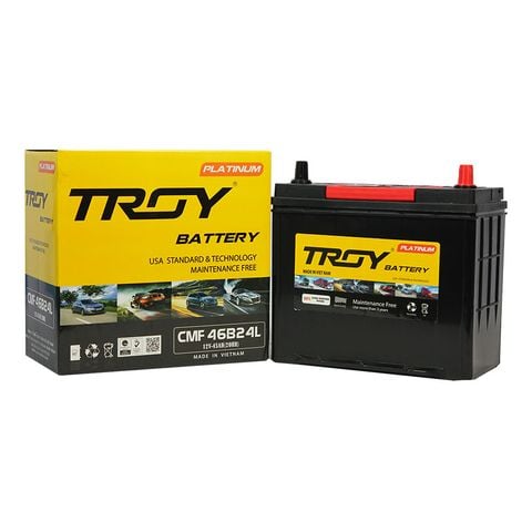 Ắc quy Troy 46B24L 12V 45AH công nghệ Mỹ, giá tốt nhất | Acquycaocap
