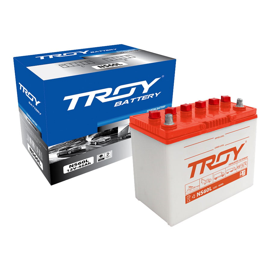 Ắc quy Troy NS60L 12V 45AH chính hãng, giá rẻ hơn tại Acquycaocap.vn