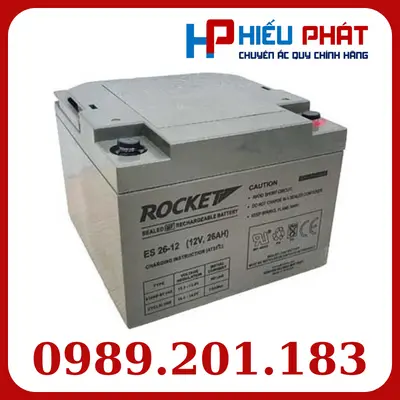 Bình Ắc Quy Rocket ES 26-12 (12V-26Ah)