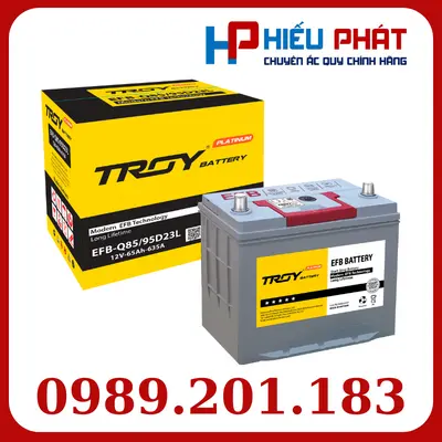 Bình Ắc Quy Troy EFB Q85-95D23L 12V-65Ah