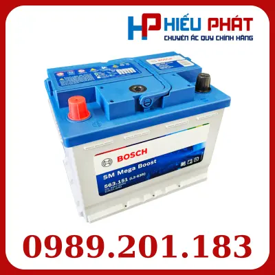 Bình Ắc Quy Bosch DIN 563.151 (DIN63) 12V 63Ah