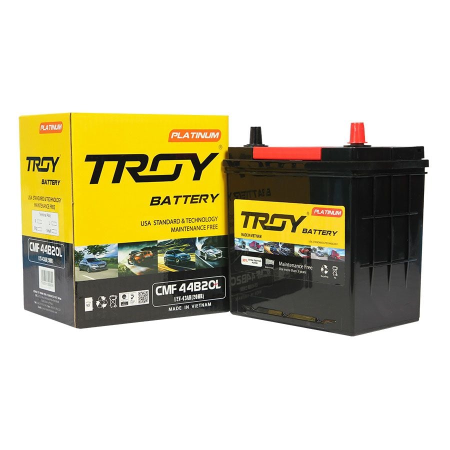 Ắc quy Troy 44B20L 12V 43AH mua online giá tốt nhất tại Acquycaocap.vn